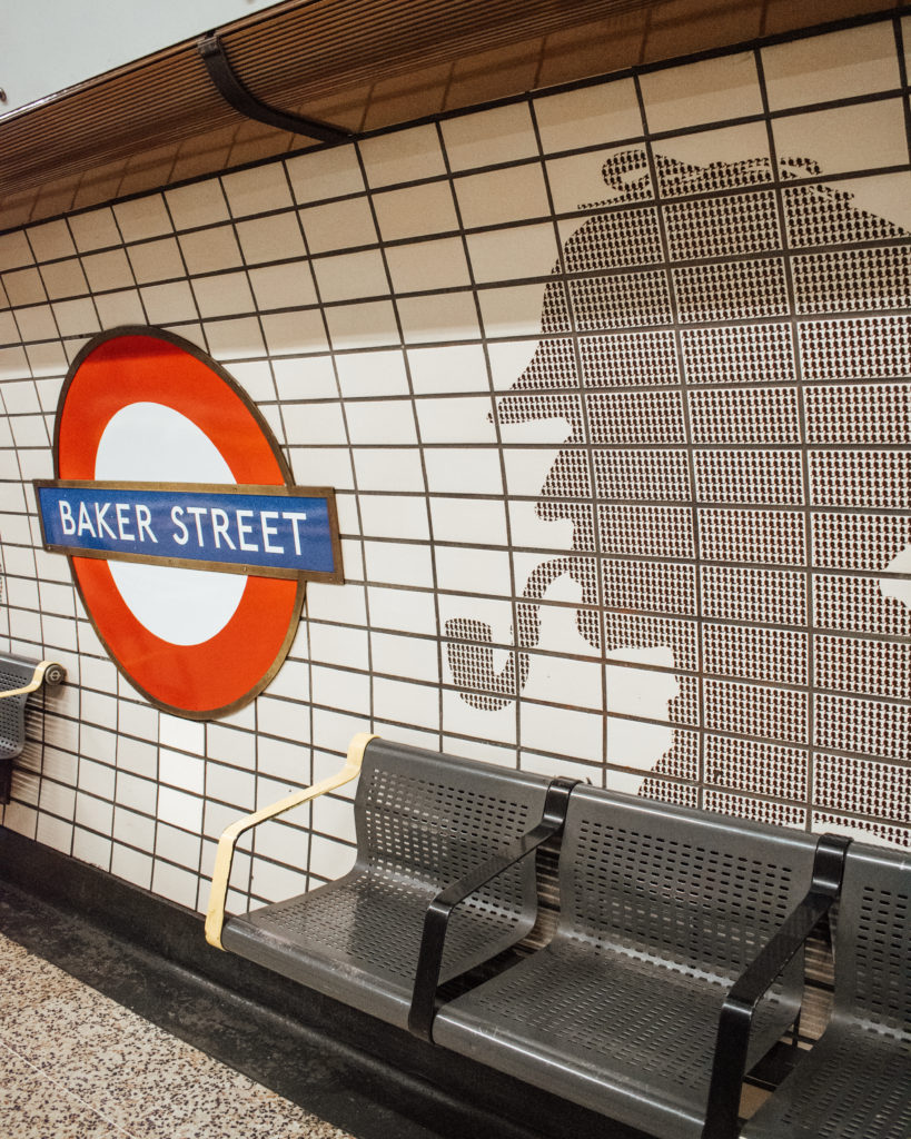 Sherlock Holmes mosaic at Baker Street Tube Station