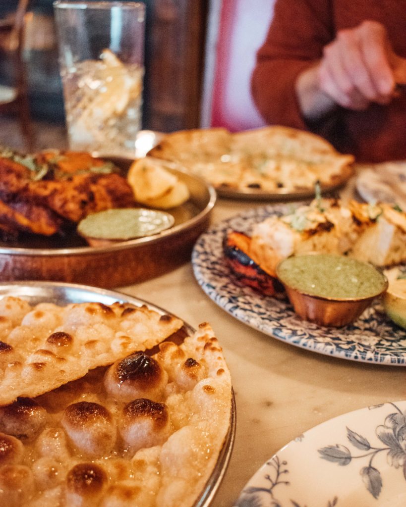 Indian tandoor dishes for lunch at Tandoor Chop House 
