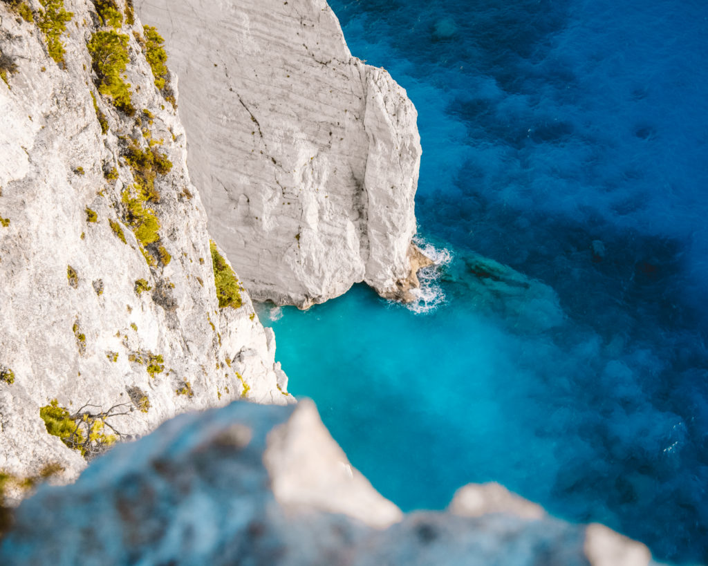 White cliffs on Zakynthos 