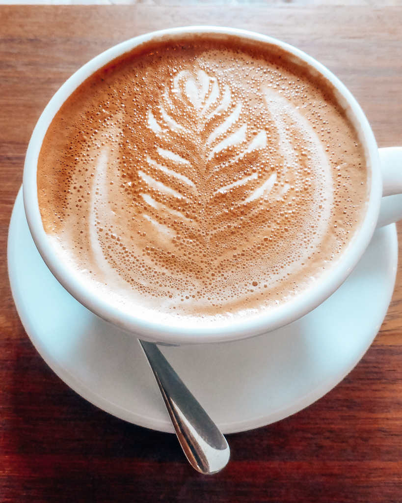 Latte art from Fortitude Coffee