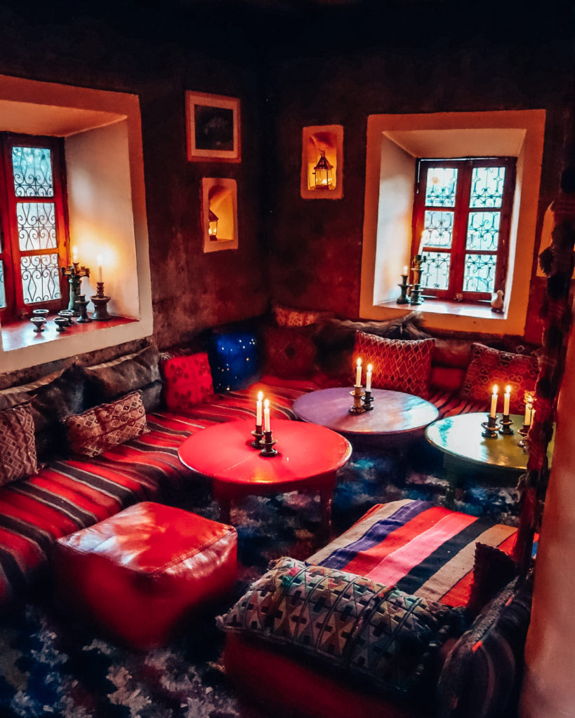 Dining room and lounge at Douar Samra