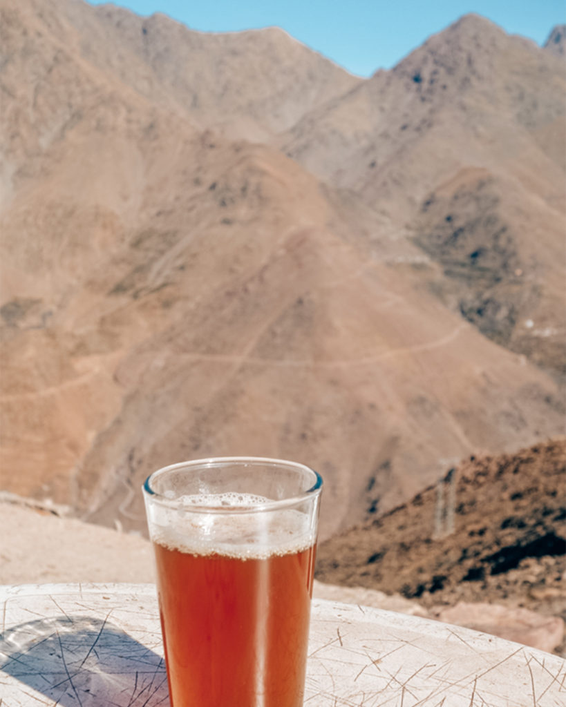 Mint tea at Tizi n' Tamartet Pass