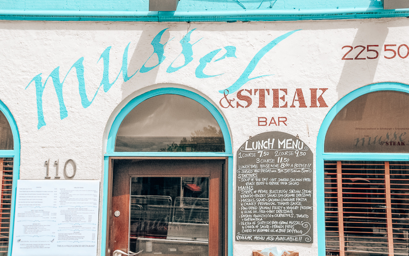 Front of Mussel and Steak, Grassmarket