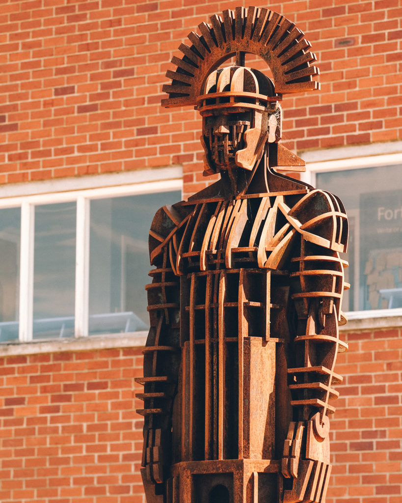 Statue at Segedunum Roman Fort - start of Hadrian's Wall Path
