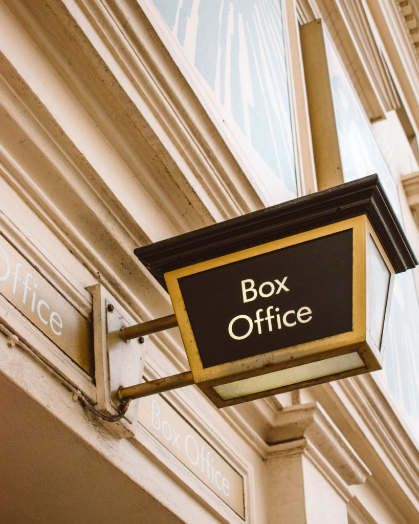 London West End box office sign