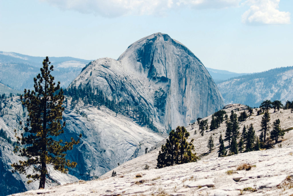 View of Half Dome from Mt Watkins