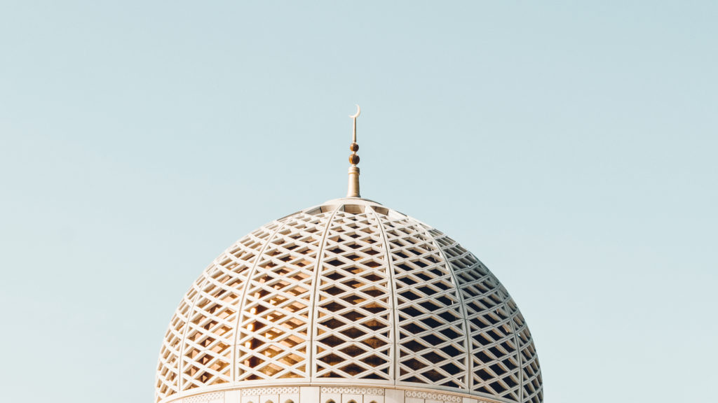 Evening light on the dome of Sultan Qaboos Mosque, Muscat