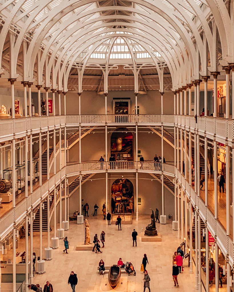 Glass atrium of the National Museum, Edinburgh