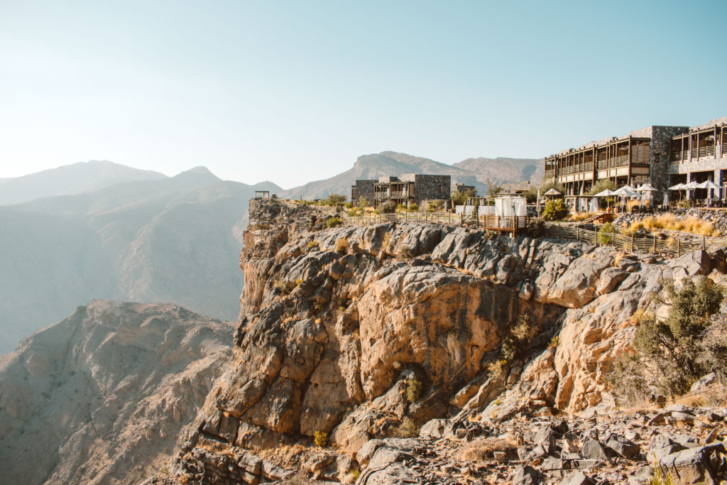 Alila Jebel Akhdar perched on the edge of a 2,000ft cliff
