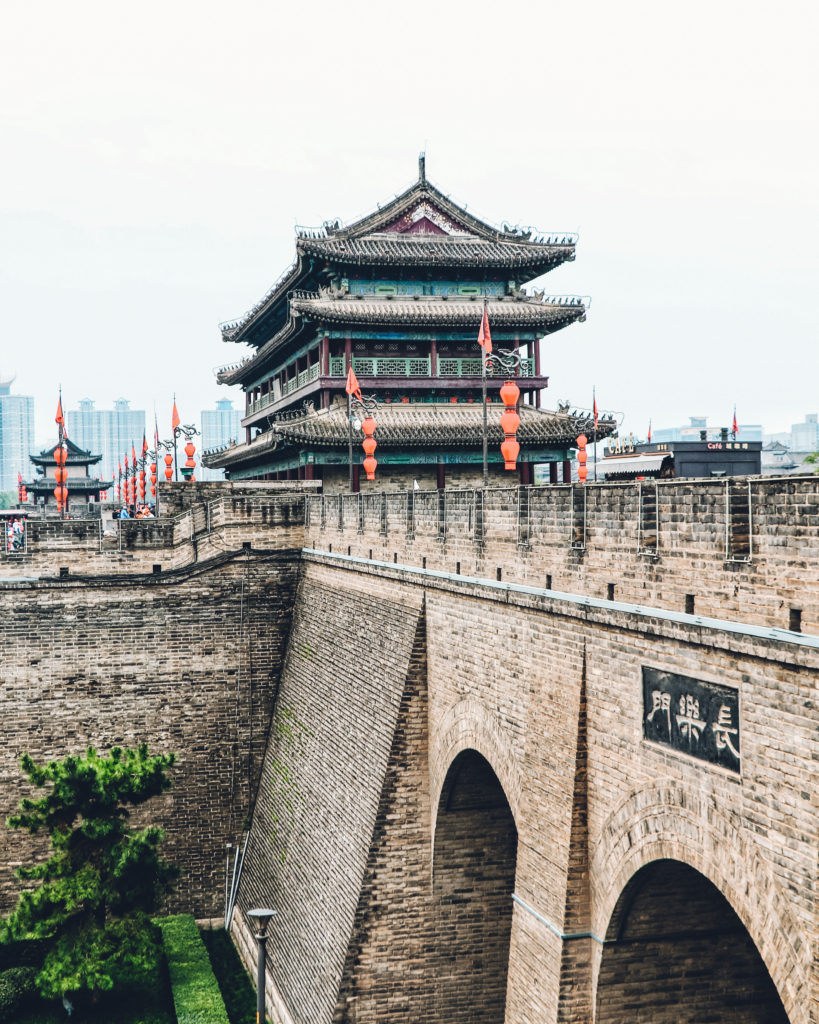 Tower on Xi'An city walls 