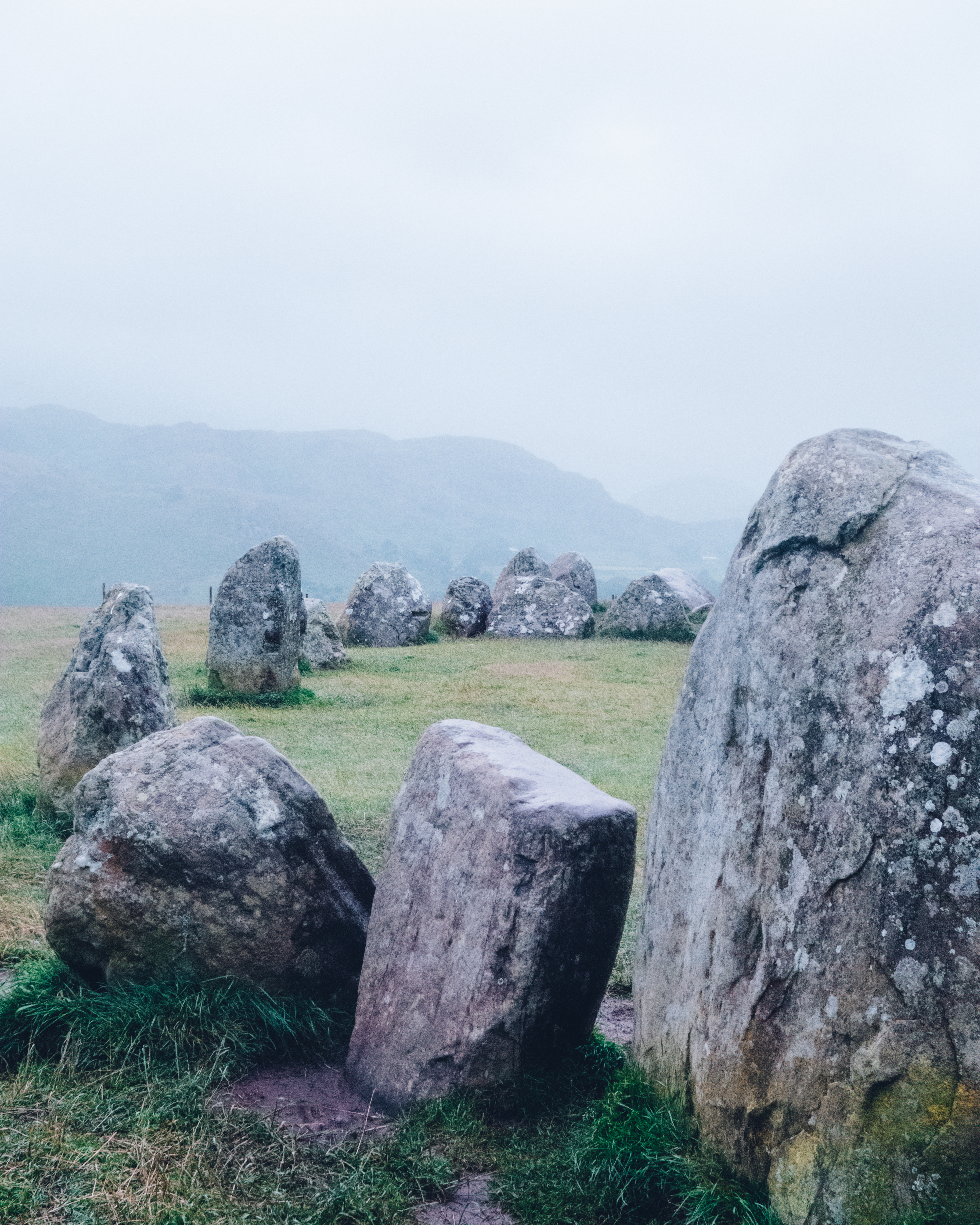 Castlerigg Stone Circle on a rainy day