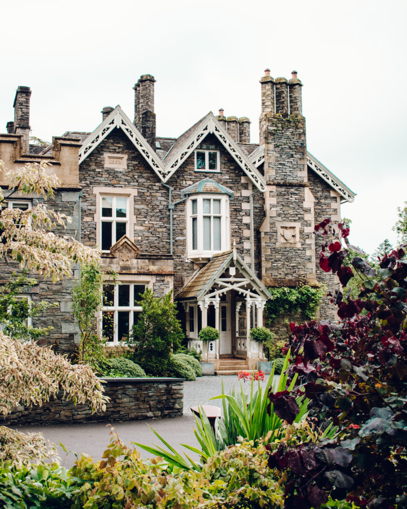 Stone front of Forest Side Hotel 