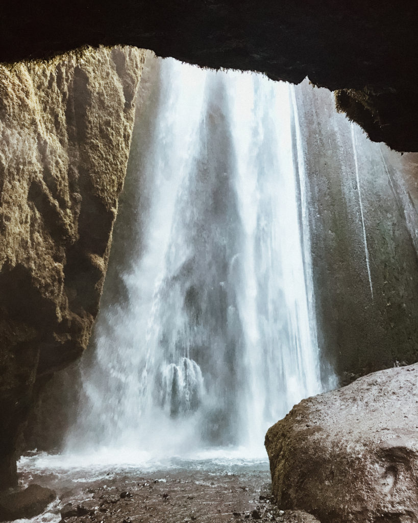 The "hidden" waterfall at Seljalandsfoss
