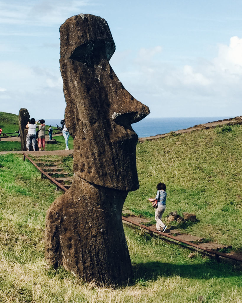 Moai head at Rano Raraku