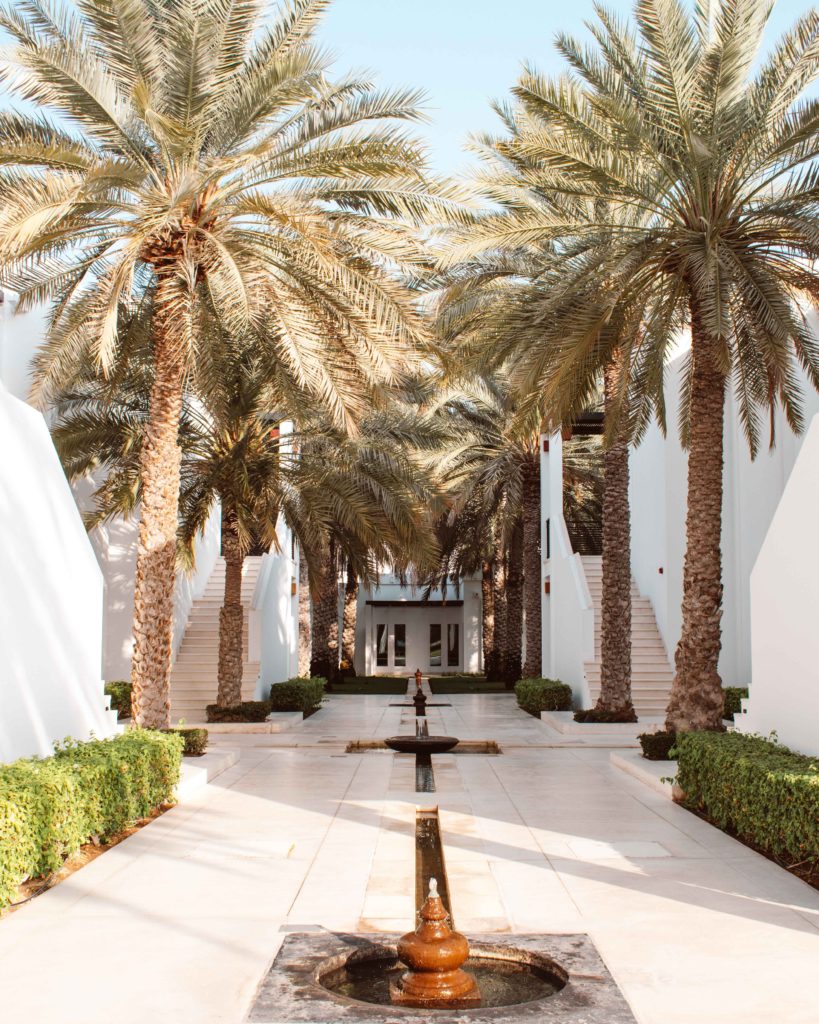 Courtyard with water feature at The Chedi
