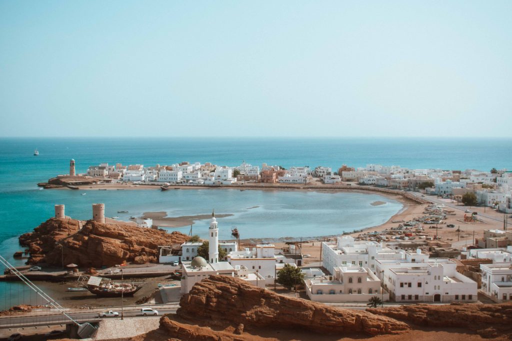 View over the bay of Sur, Oman