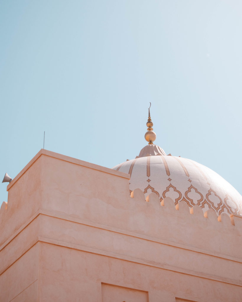 Decorated dome of the White Mosque in Sur
