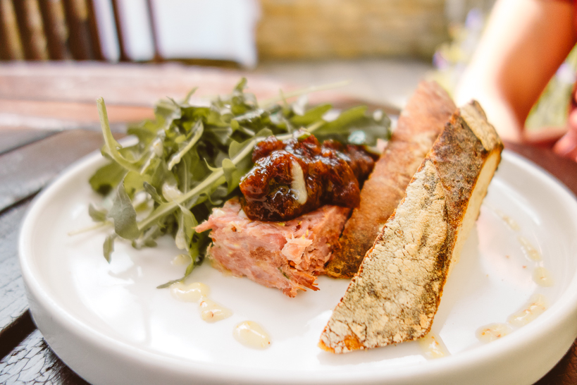 Ham hock terrine at The Bell at Sapperton.