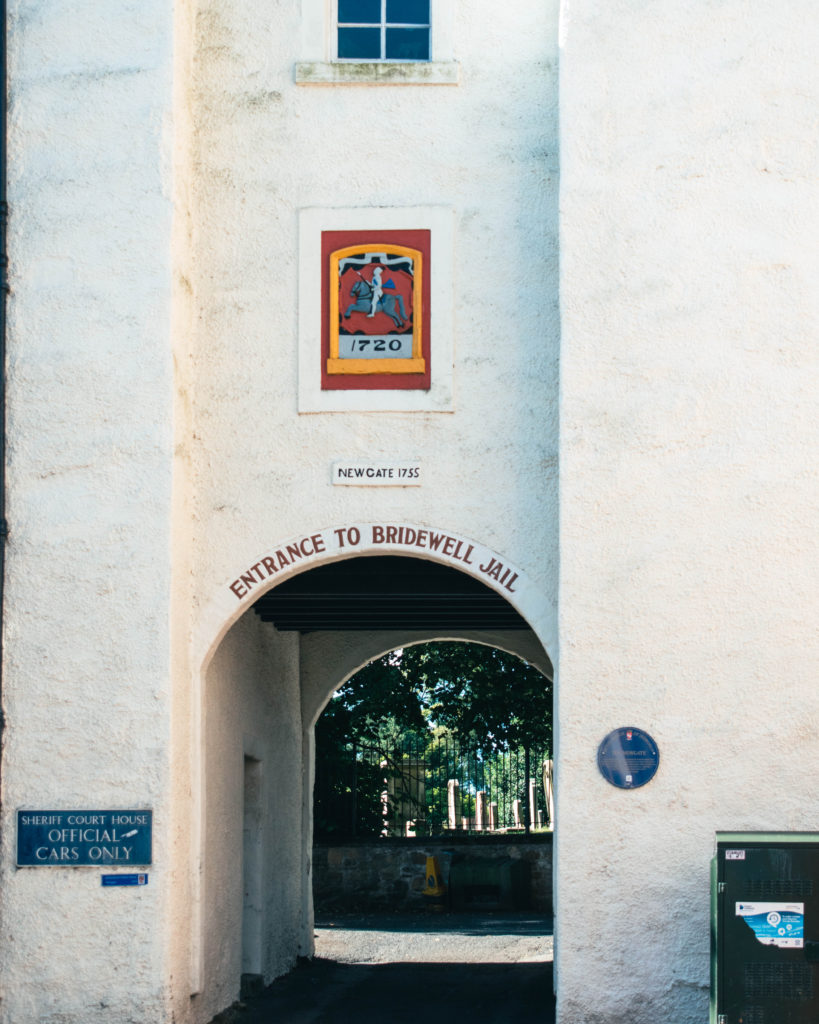 White stone front of Bridewell Jail, Jedburgh