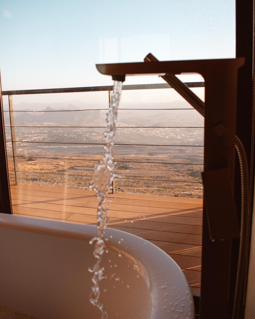 Running bath at The View, Oman