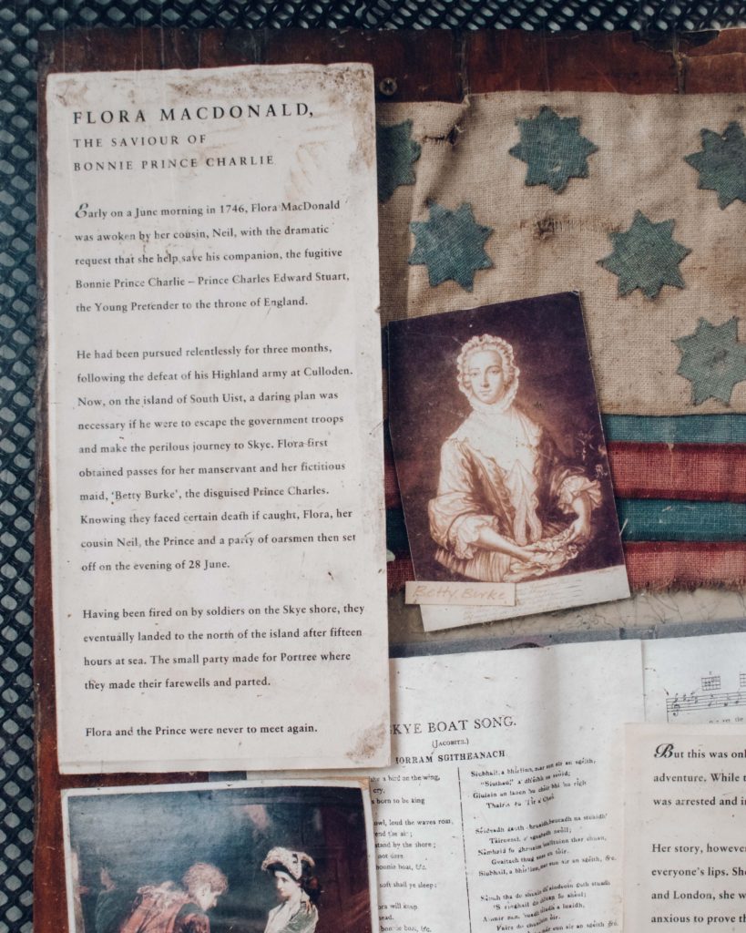 Information board about Flora Macdonald 