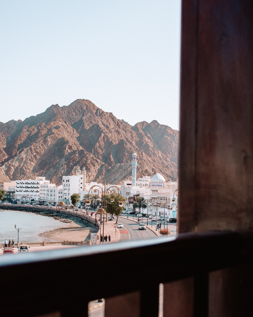 View down Muttrah Corniche from Bait al Luban, Muscat