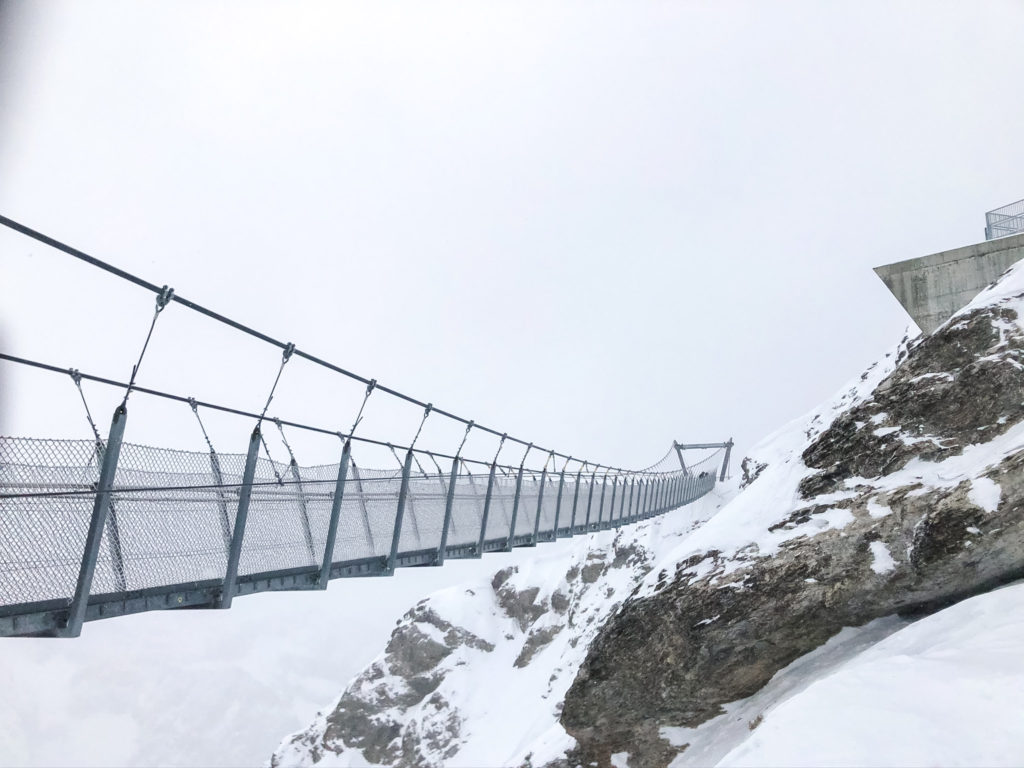 Titlus Cliff Walk in winter whiteout, Luzern 