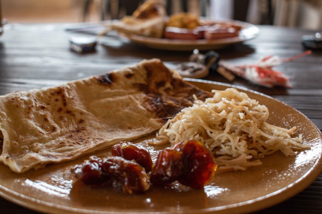 Traditional Omani breakfast at Nizwa Antique Inn