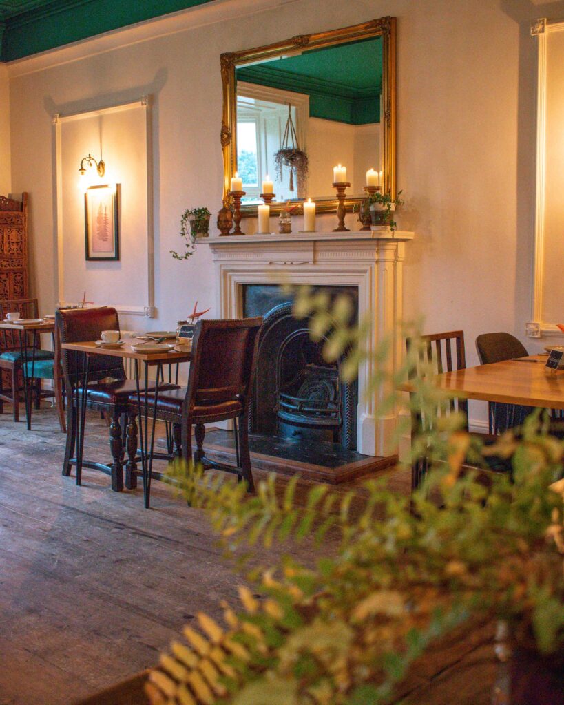 Dining room of The Lancrigg Hotel in the Lake District