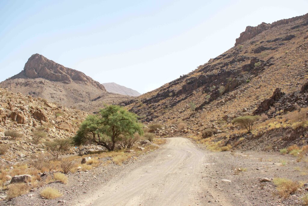 Off road route in Oman, up Jebel Shams