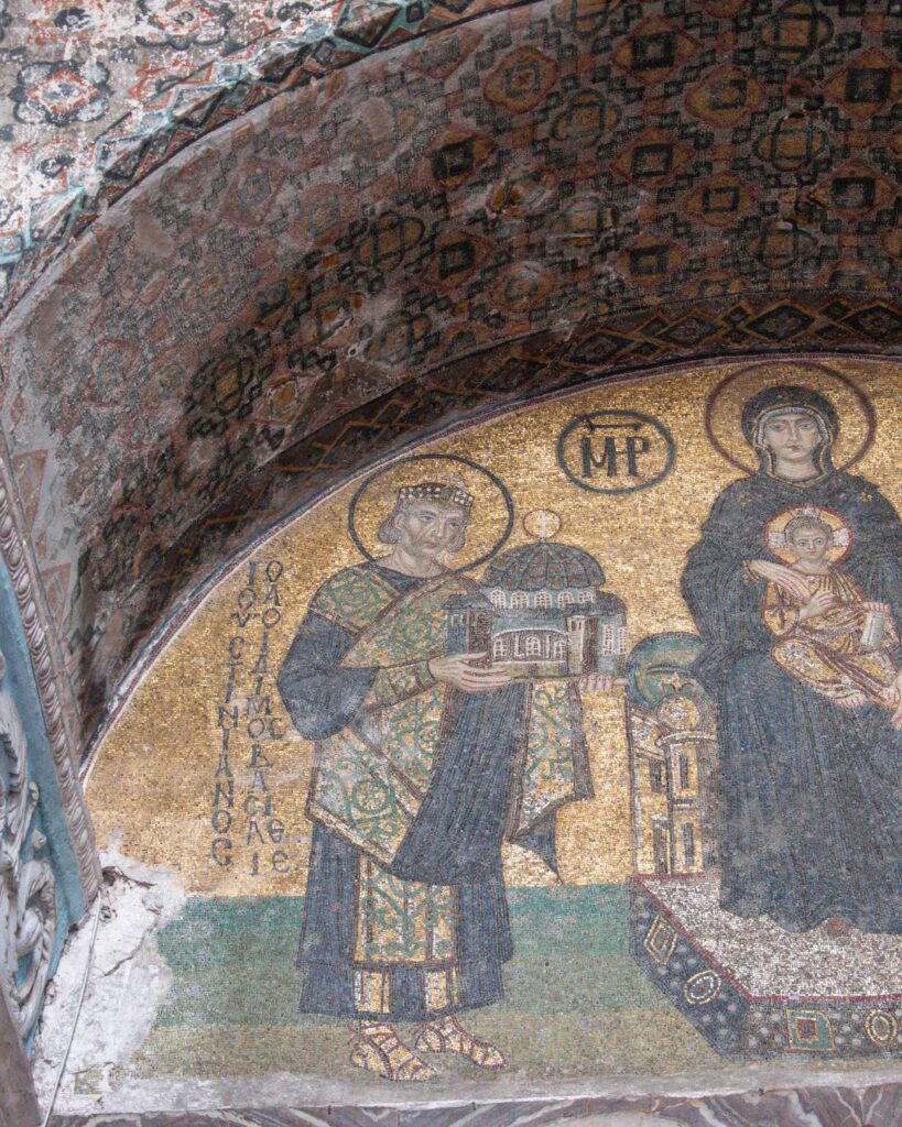 Christian mosaic in Hagia Sophia