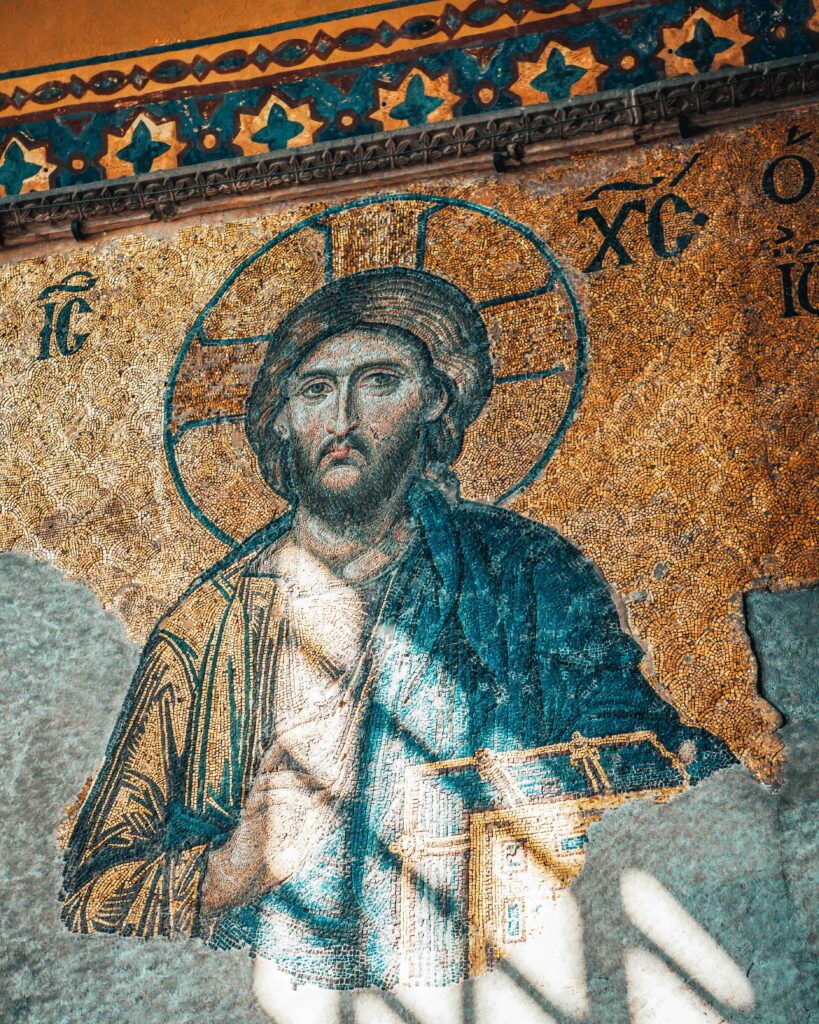 Mosaic of Christ in Hagia Sophia
